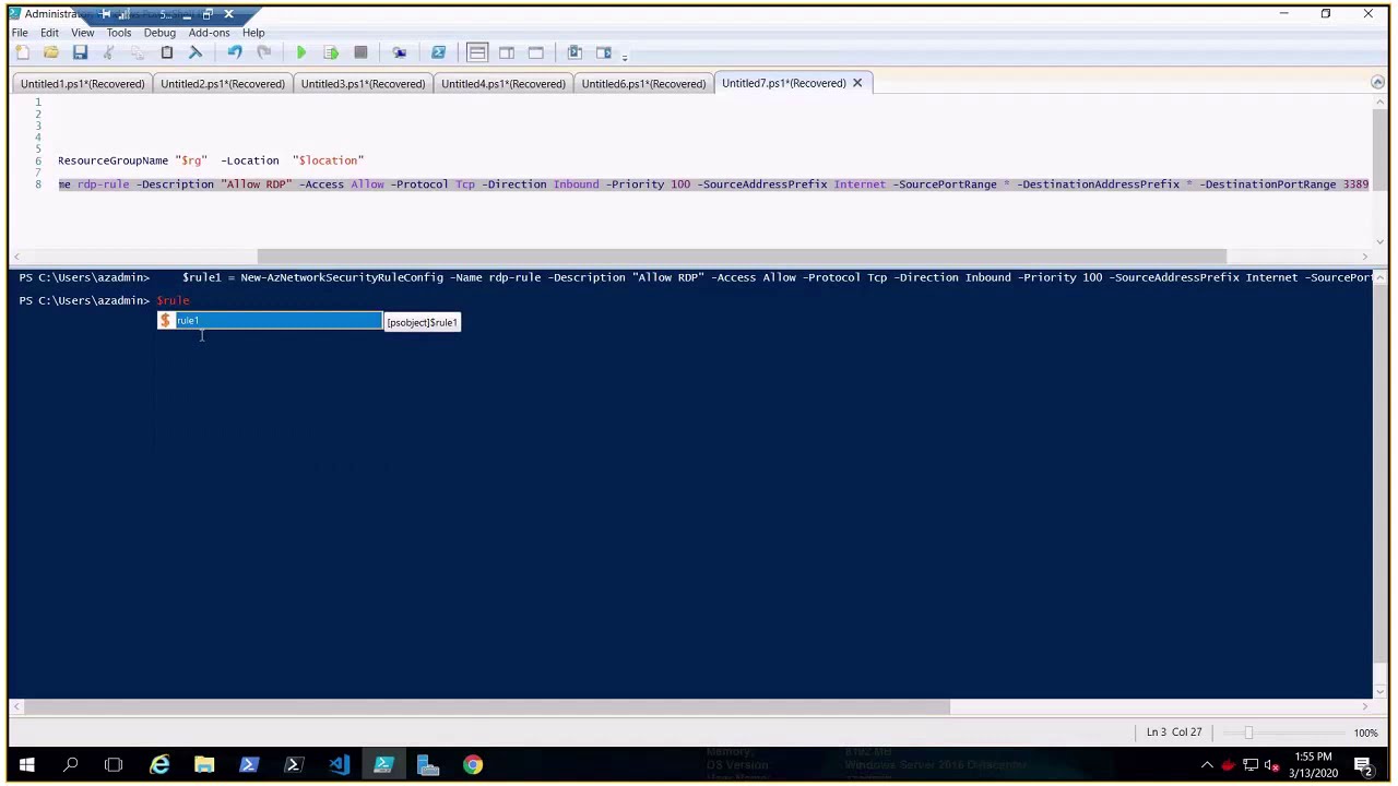 Powershell with Azure : Network security group and security rules ...