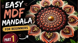 ✨ Easy Dot Mandala on MDF Board | Beginner Tutorial | Part 1