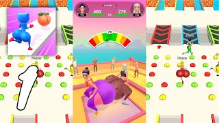 Twerk It! Fat 2 Fit Body Race Gameplay Walkthrough Part 1 - Level 1 ~ 8 (Android, IOS) screenshot 3