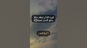 سورة النساء الآية ٢٧ و ٢٨ بصوت الشيخ محمد صديق المنشاوي