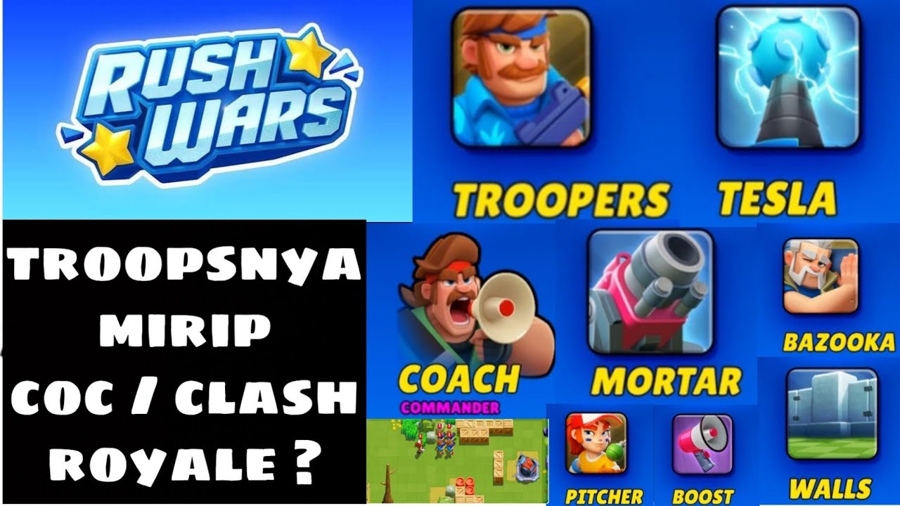 RUSH WARS INDONESIA - SEMUA TROOPS DAN SKILL | ALL CARD TROOPS