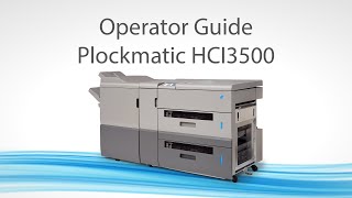 Plockmatic HCI3500 Operator Guide Plockmatic HCI3500 Operator Guide