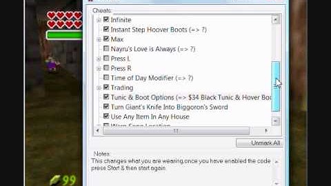 How to change the color of your tunic in zelda the ocarina of time