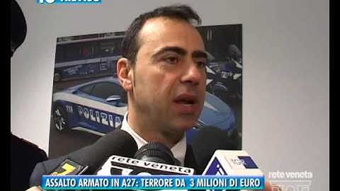 TG TREVISO (19/10/2016) - ASSALTO ARMATO IN A27: TERRORE DA  3 MILIONI DI EURO