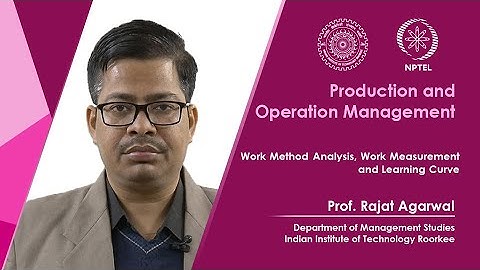 Lec 59-Work Method Analysis, Work Measurement and Learning Curve