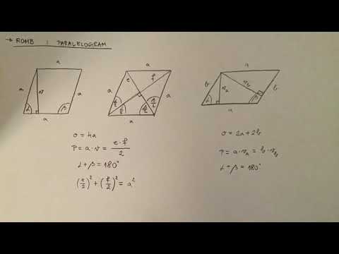 Primjene trigonometrije u planimetriji 12 - romb, paralelogram