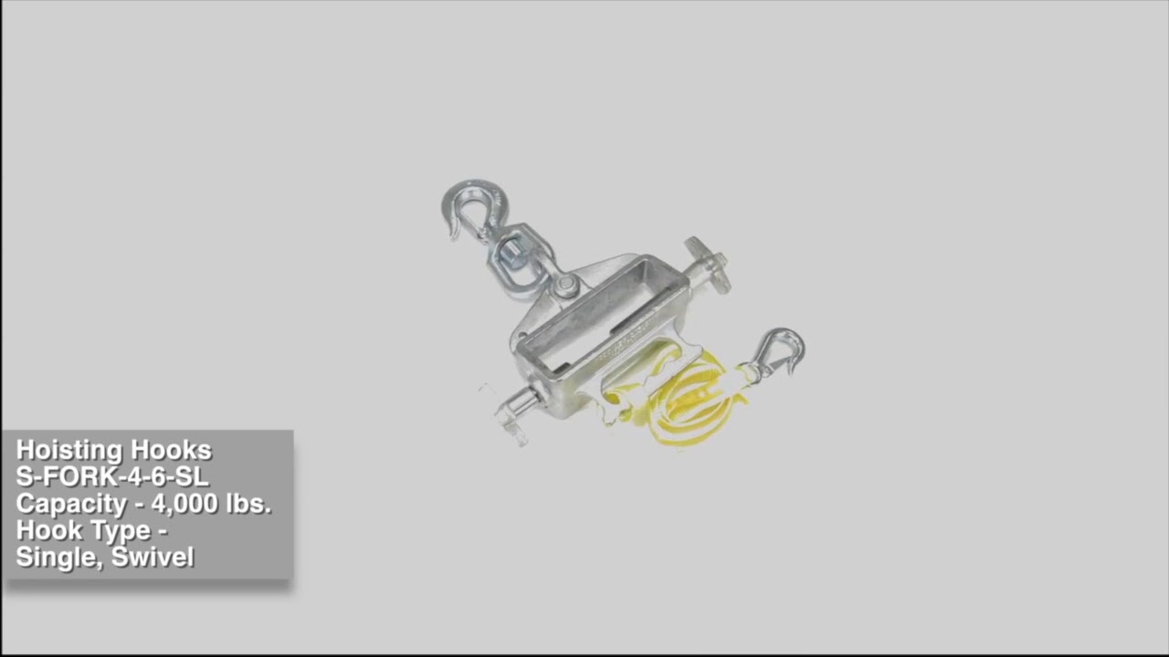 Vestil S-FORK-4-6-SL Single Hoisting Hook