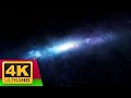 Flight around spiral Galaxy (Hypnotyzing video for sleeping and relaxation) Space background - 4K
