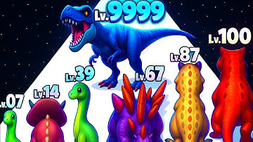Dino Runner Dino Evolution - Level Up Dinosaur Max Level Gameplay