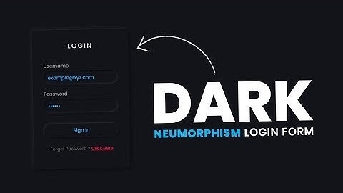 How To Make Dark Neumorphism Login Form UI Design | Html5 CSS3 Soft UI l Part-1 l CSS TUTORIAL #1