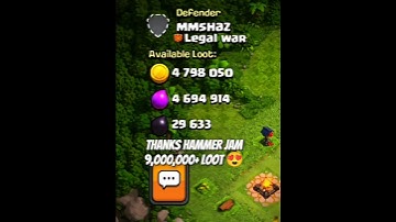 Highest Loot in Clash History😱 - 9,000,000+ Loot in Clash of Clans | @JudoSloth #clashofclans #coc