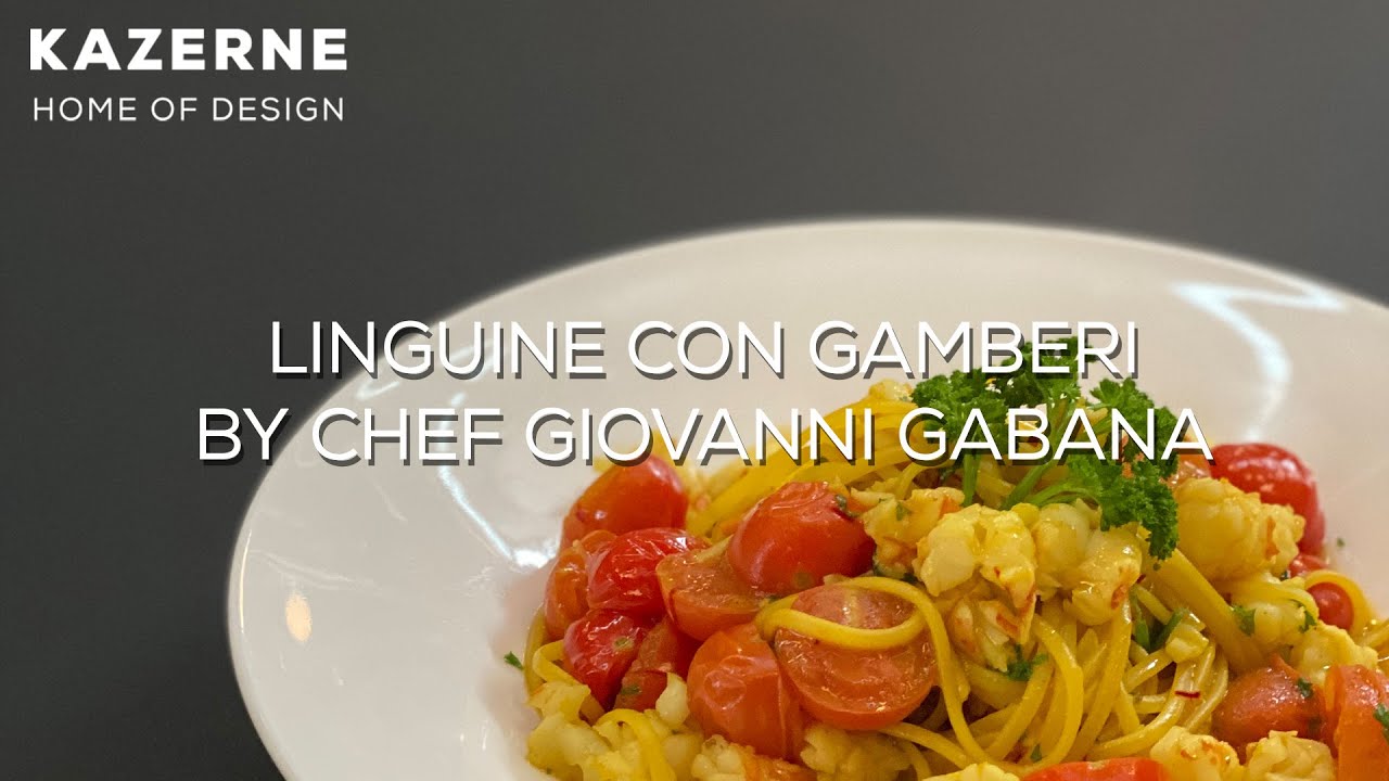 Linguine con Gamberi - Recipe by chef Giovanni Gabana