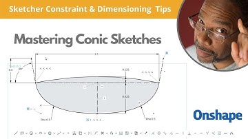 Onshape CAD Modeling | How-to Fully Dimension and Constrain Conic Sketches - No More Blue Entities!