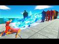 Can Superheroes Survive 10 Levels of the 5 Color Colossal Titan Army - Ultimate ARBS Battle
