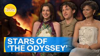 Tom Holland, Zendaya and Anne Hathaway discuss filming 'The Odyssey' | Today Show Australia