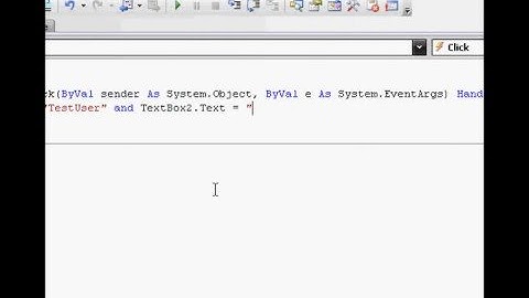 How To Make A Simple Login System In Visual Basic 2008