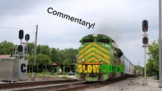 Chasing NS’s Glowworm.        Norfolk southern 1072 Illinois terminal.  Commentary/vlog.