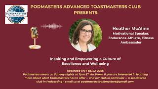 Heather McAlinn's Interview at Podmasters Advanced Toastmasters Club