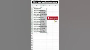 How to Fill in a Series of Dates or Days in Excel: Quick Tutorial