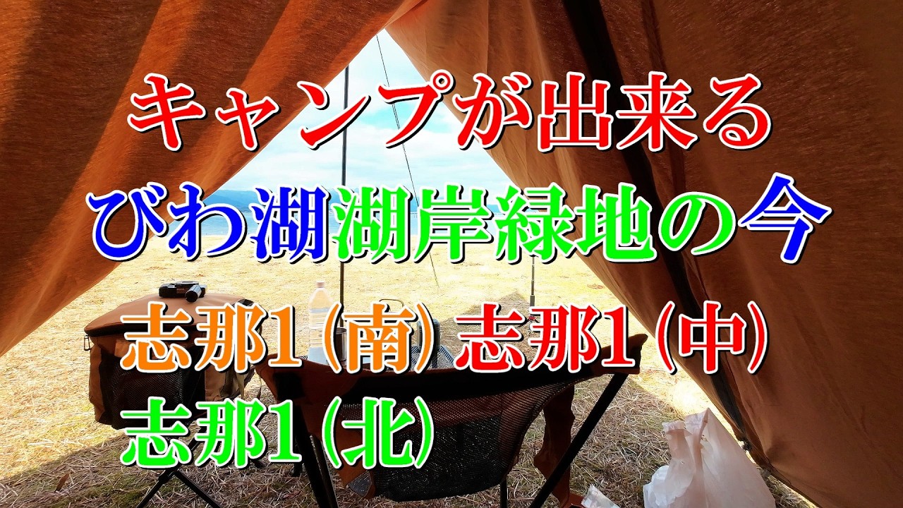 キャンプが出来るびわ湖湖岸緑地の今　志那1(南)・志那1(中)・志那1(北)
