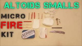 Micro Fire Kit using the Altoids Smalls Tin - EDC FIRE!