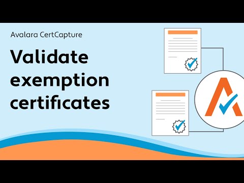 Validate exemption certificates - CertCapture