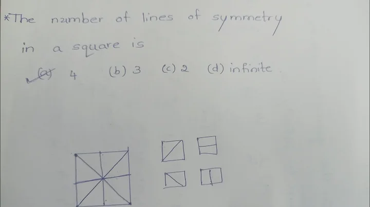 The number of line of  symmetry in a square is