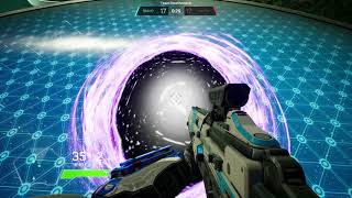 My first match playing "Splitgate: Arena Warfare"