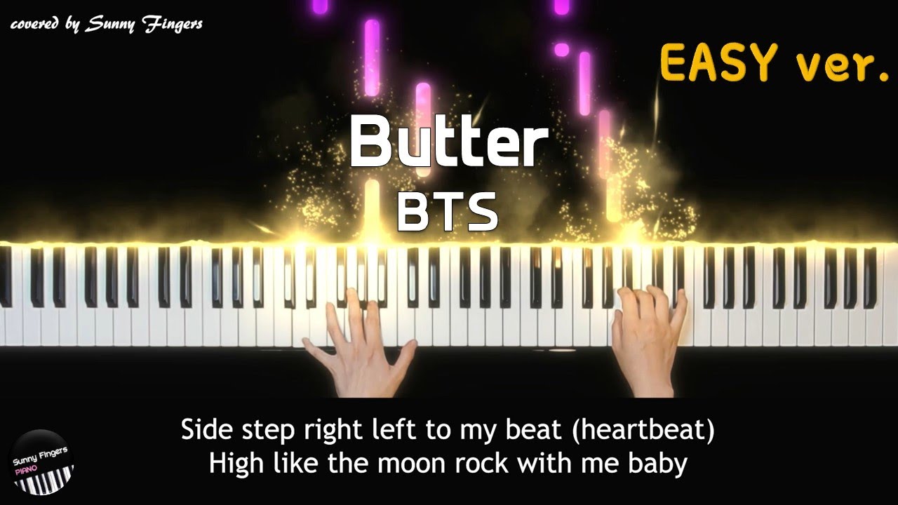 Butter (EASY ver.) BTS piano cover by Sunny Fingers YouTube