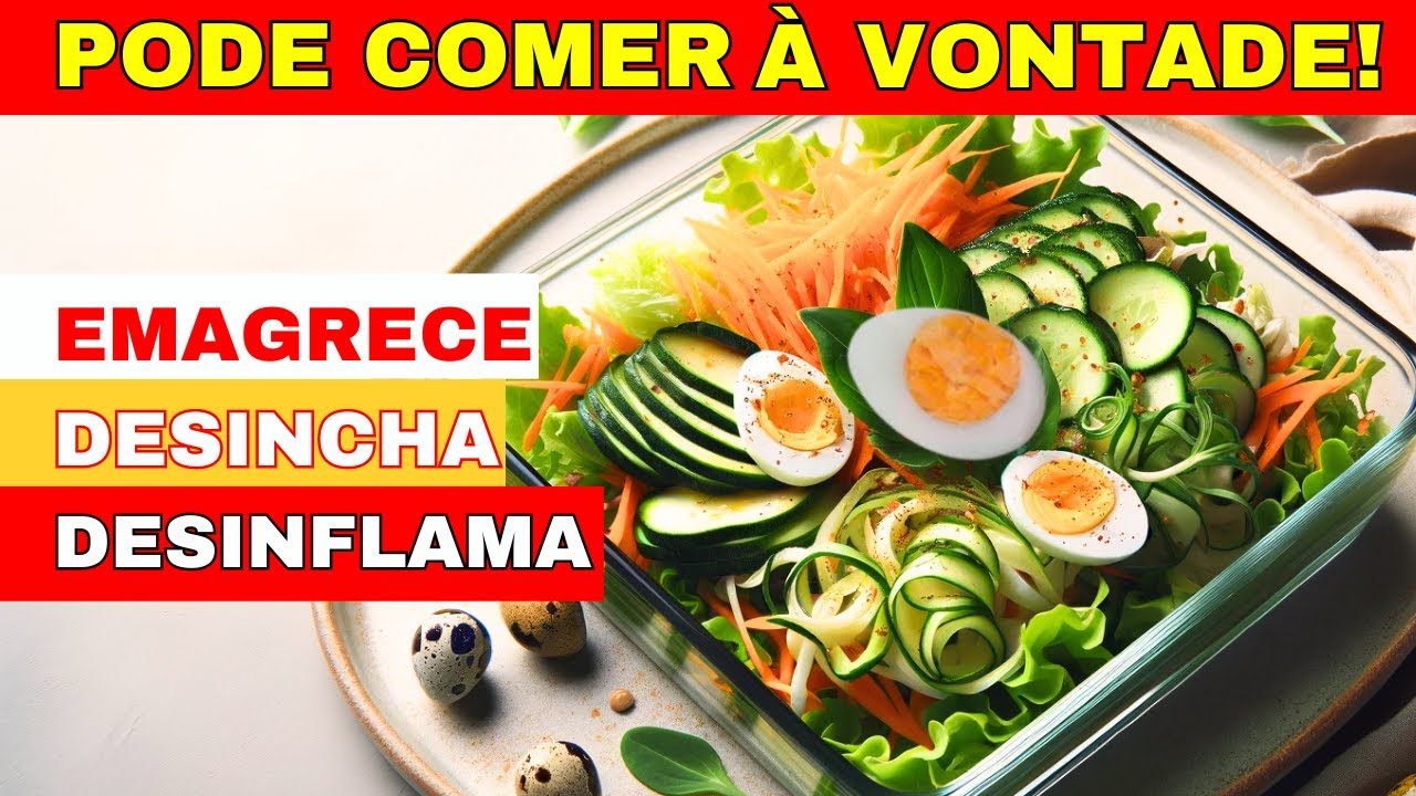 Salada Low Carb para EMAGRECER, DESINCHAR e DESINFLAMAR - JANTAR de 5 ...