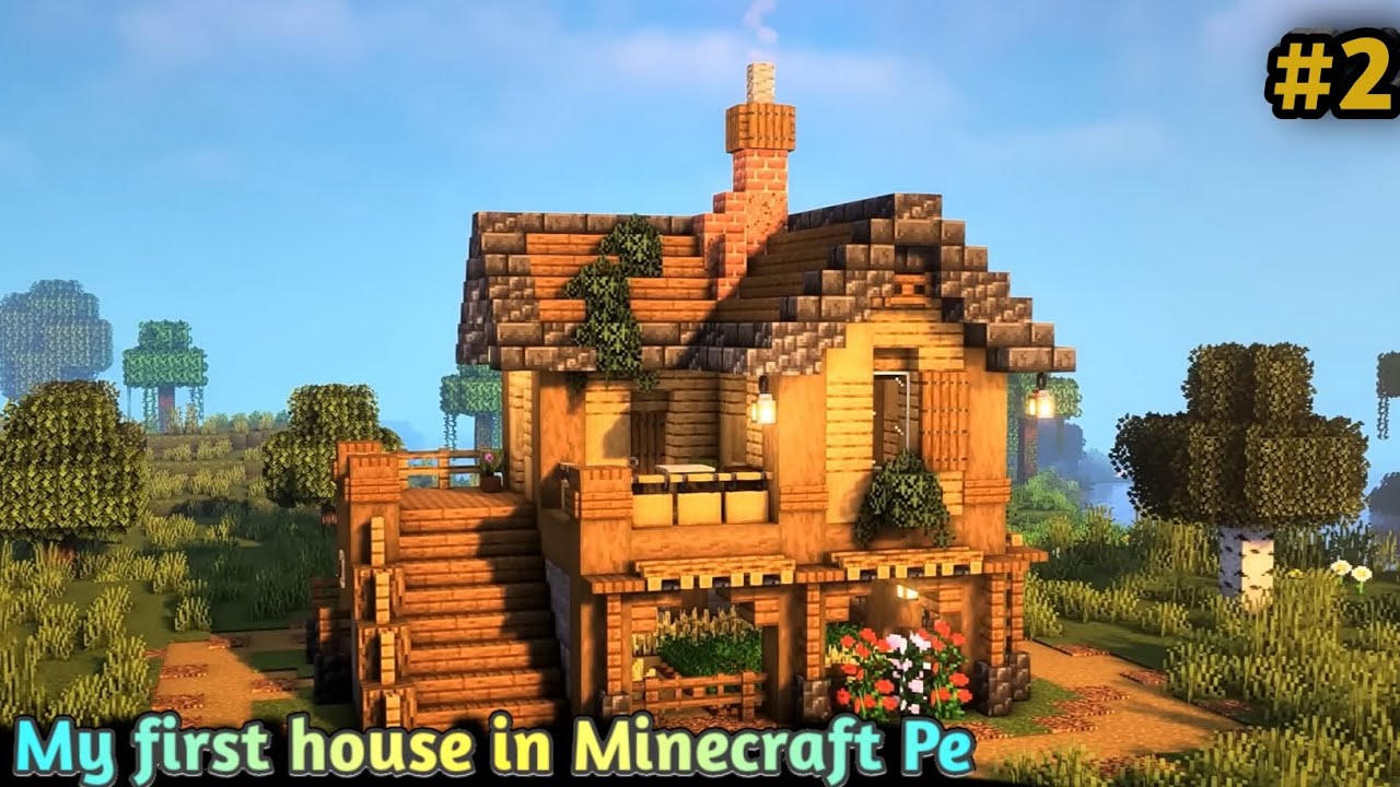 My First House in Minecraft Pe😍 ll Minecraft Survival series (Ep 2 ...