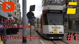 Lijn 0 (Kusttram) Knokke Station - De Panne Station '20 #1