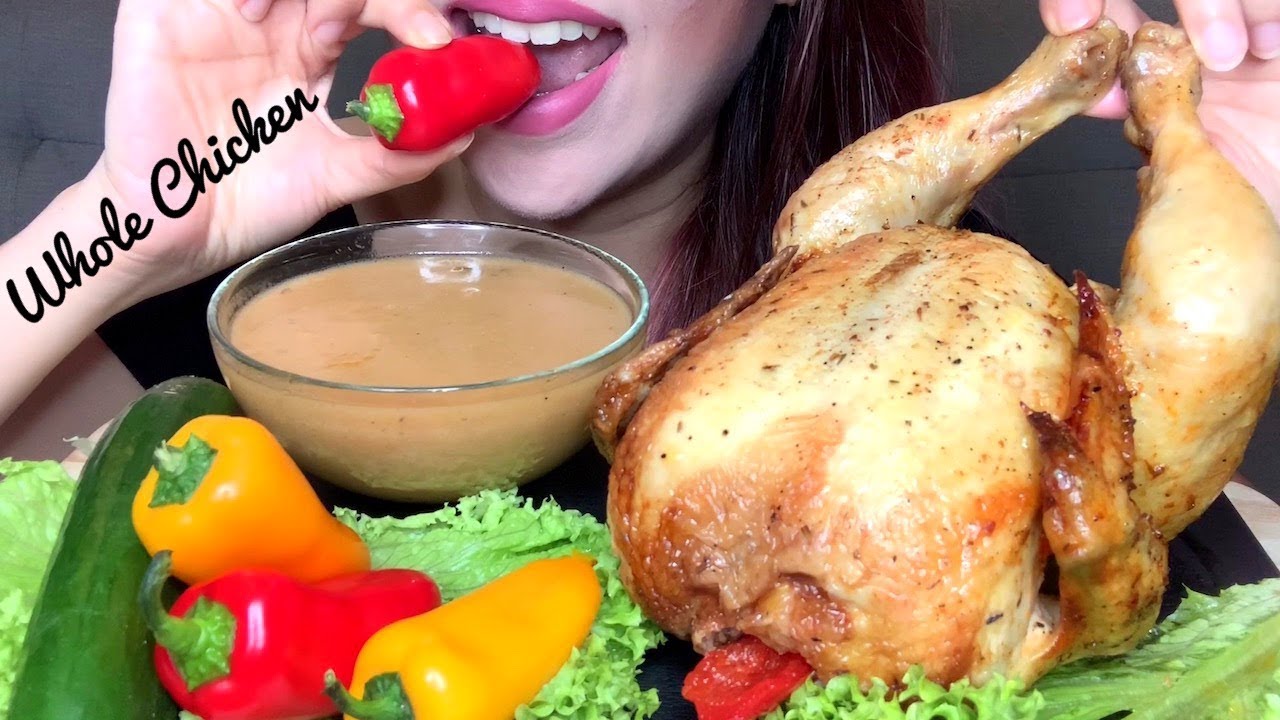 ASMR BEST ROTISSERIE CHICKEN w GRAVY | MESSY EATING | EATING SOUNDS (No Talking)
