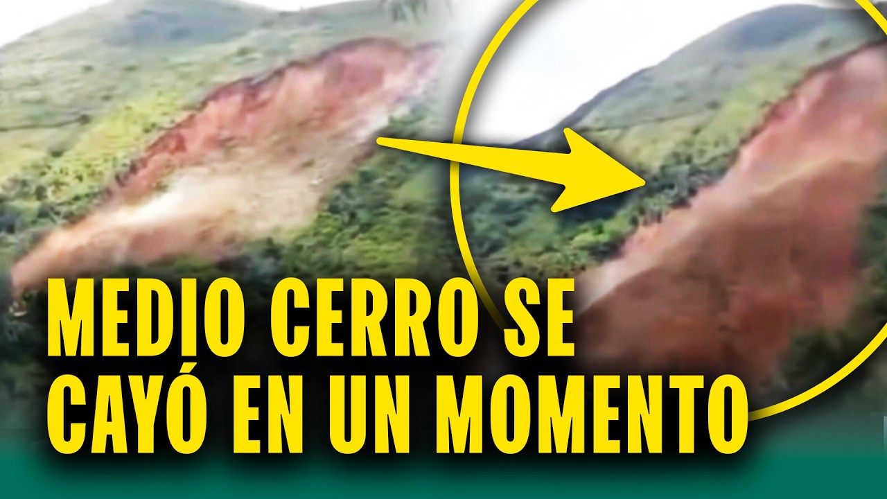 Emergencia por lluvias: Graban impactante deslizamiento de tierra en cerro de Piura