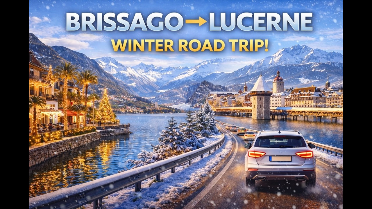 🇨🇭🚗❄️🎄Christmas Tour🎄From Lake Maggiore to Lucerne Old Town & Alpine Magic on a Sunny Day