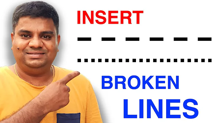 How To Insert Broken Line In Word (MS Word)