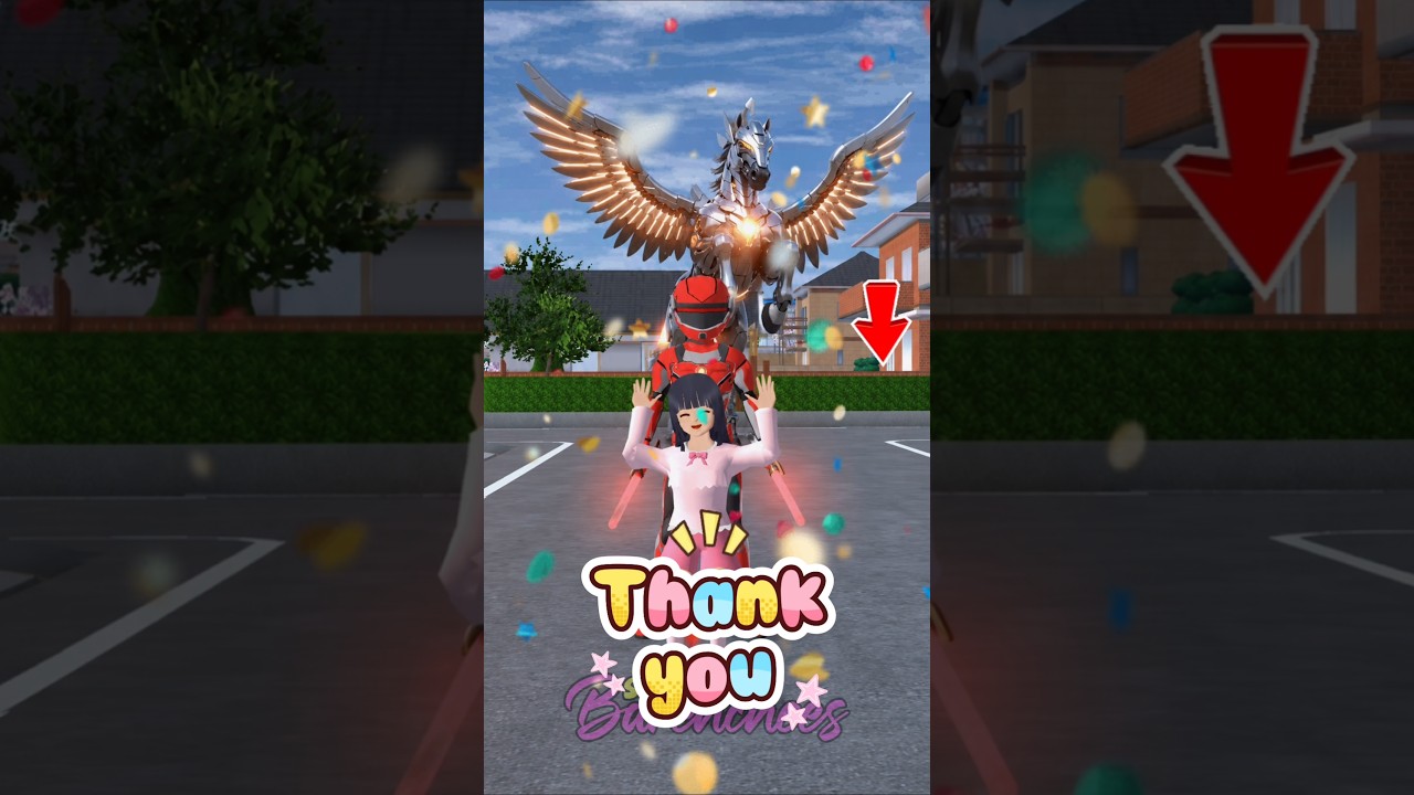Robot Yuta dan Kuda Pegasus selamatkan Mio dari tentara jahat #sakuraschoolsimulator #sakura
