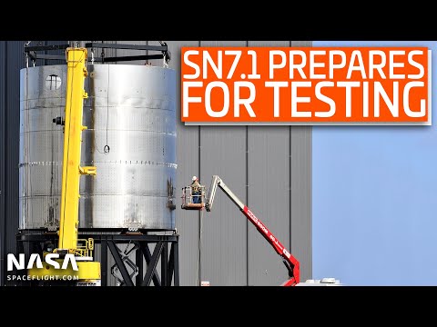 SpaceX Boca Chica - SN7.1 assembly ahead of pop test as SN6 closes in on Hop