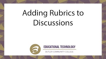 Adding Rubrics to Discussions in Canvas