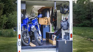 Incredible DIY Dirtbike Camper Van Home FULL TOUR