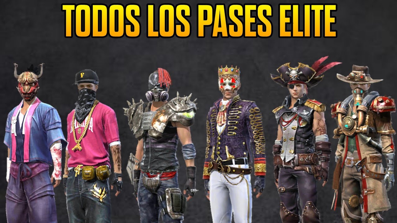 TODOS LOS PASES ELITES DE FREE FIRE YouTube