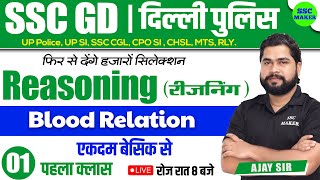 SSC GD 2023- 24 | Blood Relation Class 1 | Reasoning short tricks for ssc gd exam 2024 by Ajay Sir