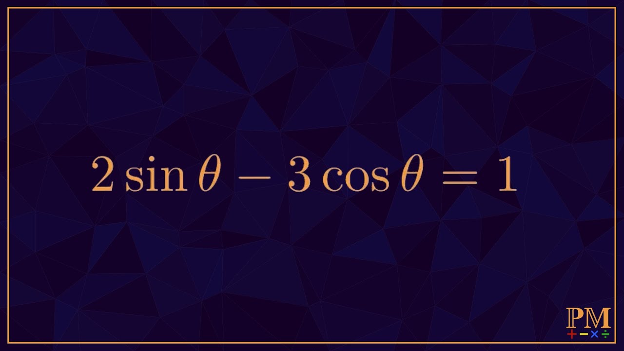 2sinθ - 3cosθ = 1 - YouTube