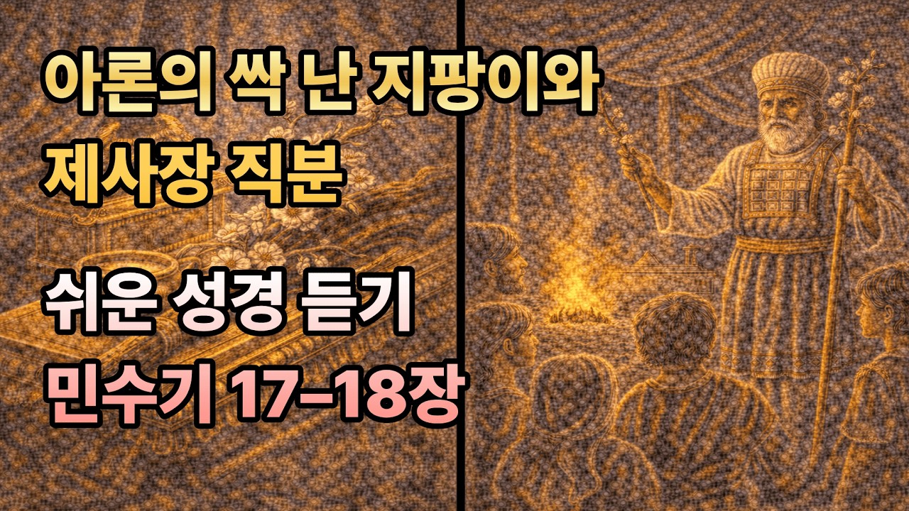 [45편] 민수기 17–18장 싹이 난 지팡이의 의미 성경듣기 ｜ 쉬운성경 ｜성경 말씀 ｜ 성경이야기