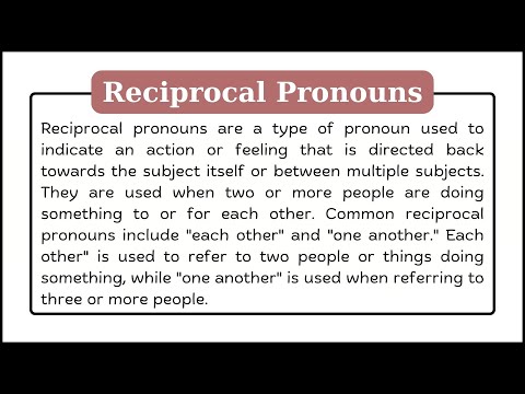 What are reciprocal