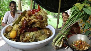 গোপন মশলা দিয়ে ইলিশ মাছের মাথা দিয়ে কচু শাক একবার এইভাবে রান্না  করে দেখুন | Kochu Shak Recipe |