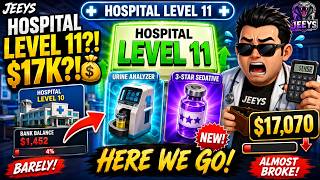 v0.5.1.38: I'm Barely Affording Hospital Level 11! 😱 Cure-A Hospital Simulator Part 104 #jeeys