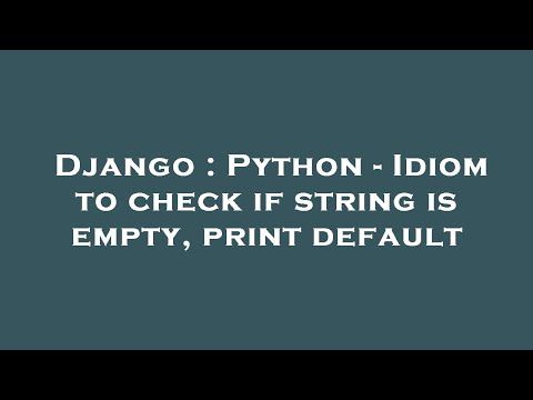 Django : Python
