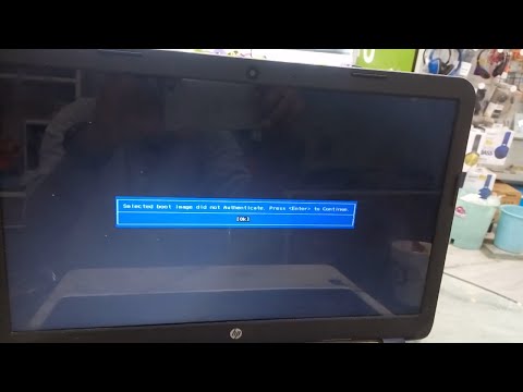 how to solve selected boot image did not authenticate hp laptop