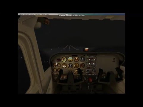 FSX Night ILS Approach Vancouver International Airport (CYVR) Cessna